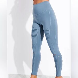 ALO High Waisted Moto Leggings in Blue
